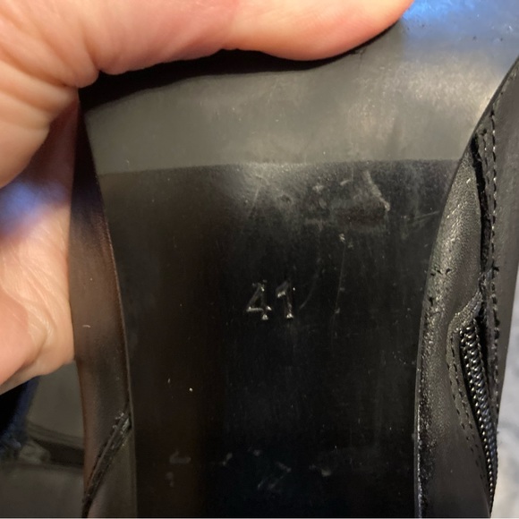 Black Leather Ankle Boots - Picture 5 of 8